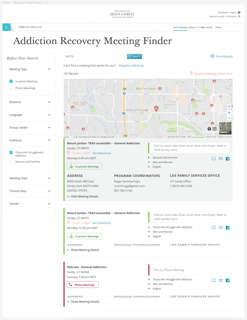 Addiction Recovery web application